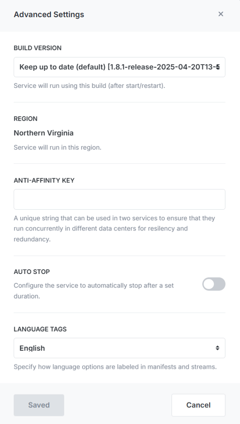 Advanced Settings - Services-1