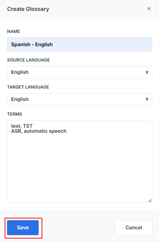 Modal for glossary-1