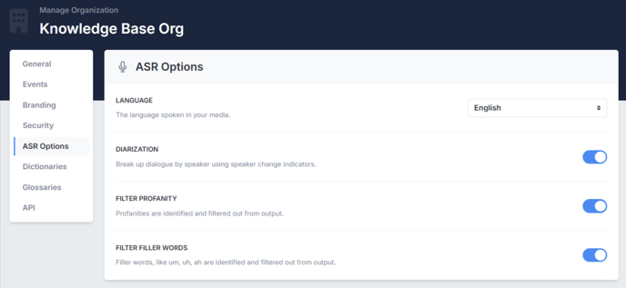 Org Settings_ASR Options