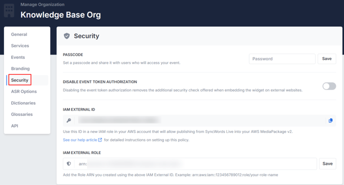 Organization Settings_Security