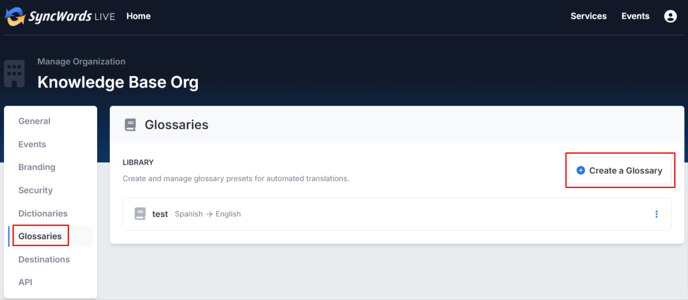 Organization-Settings-page