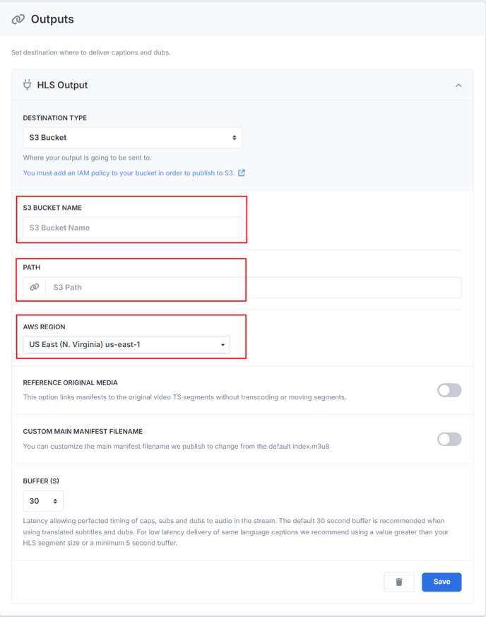 Publishing HLS streams from SyncWords Live to your AWS S3 bucket_01