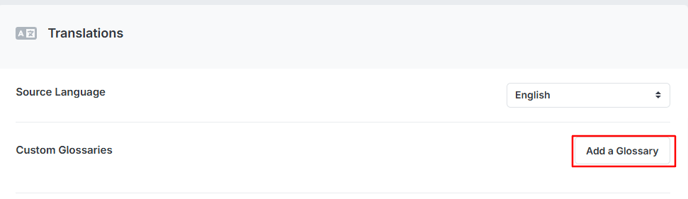 Translations Tab